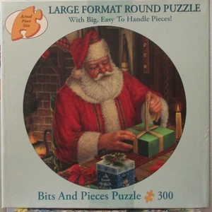 SANTA'S PRESENTS VON LIZ GOODRICK DILLON RUNDE TEILE & TEILE PUZZLE - Bild 1 von 2