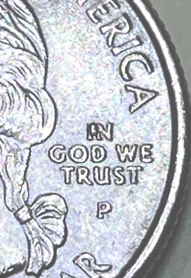 2003 P ILLINOIS State Quarter Die Chip Between “IN” Of In God We Trust #6023. - Image 1 of 4