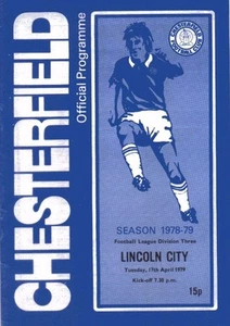 Chesterfield v Lincoln City Official Football Programme - 17 April 1979 - Picture 1 of 1