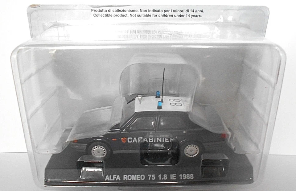 Die cast 1/43 Modellino Auto Carabinieri Alfa Romeo 75 1.8 IE 1988 (SC.2-D)  - Immagine 1 di 1
