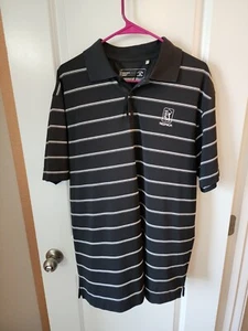 Cutter And Buck Black Stripe Polo Shirt TPC Prestancia Golf Course CB DryTec - Picture 1 of 7
