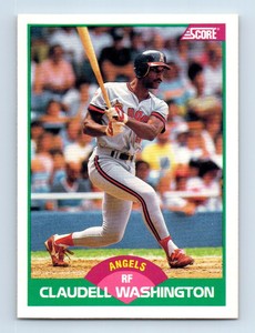 1989 Score Rookie & Traded Claudell Washington California Angels #10T