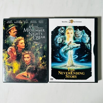 Lot of 2  DVDs - The Never Ending Story - A Midsummer Night's Dream - RE - Image 1 of 3