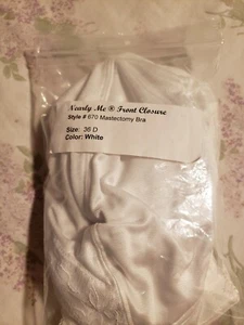 Nearly Me Front Closure Mastectomy Bra #670 White 36D NIP - Picture 1 of 8