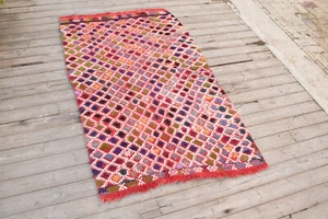 Turkish Kilim Rug 38''x64'' Hand Woven Konya Cicim Kilim 98x163cm Vintage Kilim - Picture 1 of 9