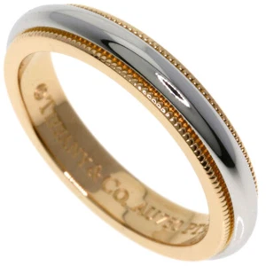 TIFFANY&Co. Ring Milgrain Platinum PT950 18K Pink Gold - Picture 1 of 5