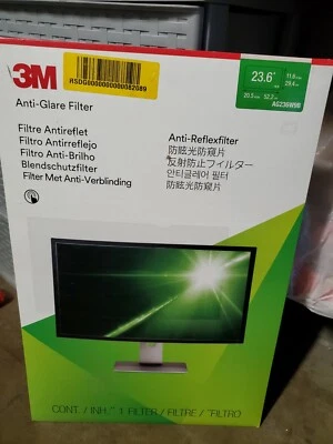 3M AG236W9B. Anti-Glare Filter, Clear For  23.6"-in Widescreen Monitor - Image 1 of 2