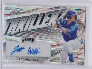 2022 Leaf Metal Auto Thrillerz Wave Silver Jett Williams Mets 2/6 - Picture 1 of 2