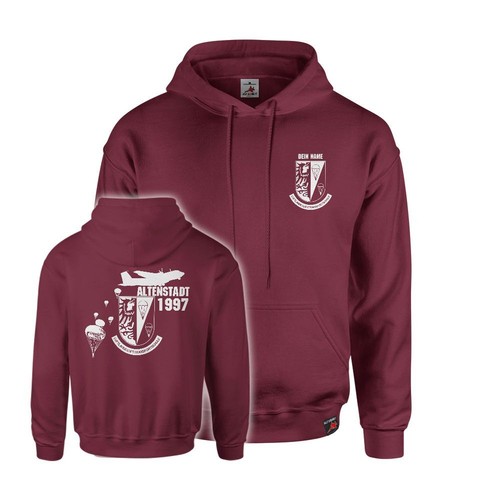 VETEMENTS Felpa con cappuccio personalizzabile LL LTS Altenstadt Luftlande Bundeswehr #45654