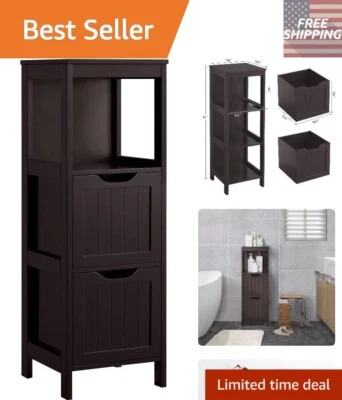 Estante organizador lateral multifuncional compacto - Mueble de baño 11,8x11,8x35 Foto 1 de 4