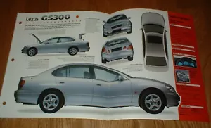 1998 LEXUS GS300 SPEC SHEET BROCHURE PHOTO INFO PAMPHLET 94 96 98 99★★ - Bild 1 von 1
