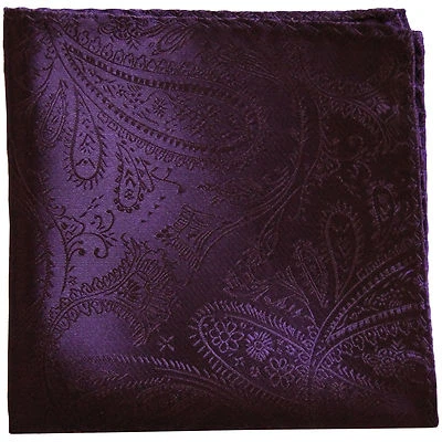 Nuevo Paisley Hombre Poliéster Morado Oscuro Hankie Bolsillo Cuadrado Formal Boda Baile de graduación Foto 1 de 2