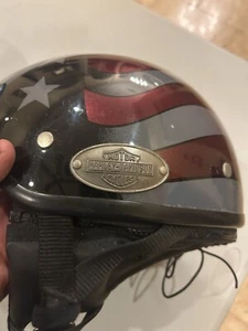 Vintage Harley Davidson AGV American Flag USA STARS n STRIPES Helmet Size M - Picture 1 of 8