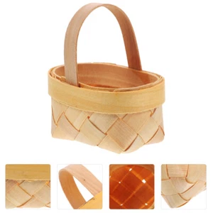 15 Pcs -Geflechtkörbe Weidenkorb Mit Griff Puppenbrotkorb -Blumenkorb - Bild 1 von 11