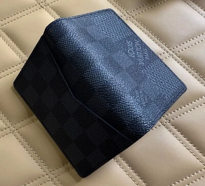 Louis Vuitton Pocket Organizer Mens Wallet Graphite 3D Canvas N60431 Collectible - Image 1 of 4