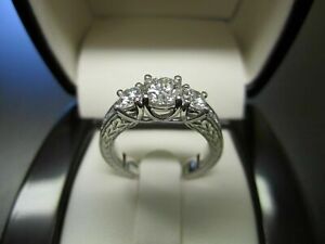 2CT Round Cut VVS1 Diamond Vintage Antique Engagement Ring 14k White Gold Finish