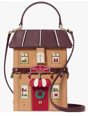Kate Spade Christmas Bag Toy Shop House Clutch Satchel Crossbody 3D Novelty NWT - Image 1 of 4