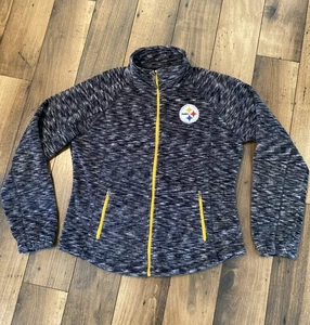 NFL Apparel Women’s Sz.Large Pittsburgh Steelers Longsleeve Warm Full Zipper Top - Picture 1 of 14
