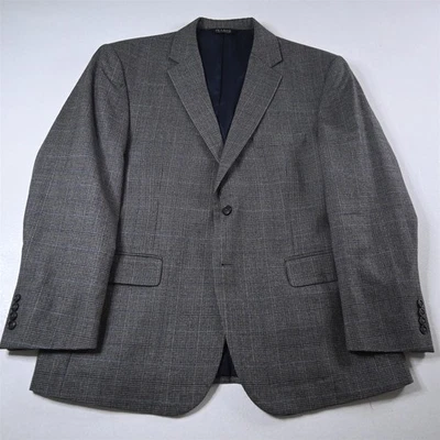 Chaqueta Blazer Abrigo Deportivo Jos A Bank 44S Azul Marrón Pata de Gallo Franela 100% Lana Foto 1 de 4