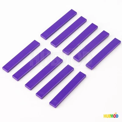 Lot of 10 LEGO Dark Purple 1x6 6636 Finishing Tile Flat City Building Parts NEW - Image 1 of 2