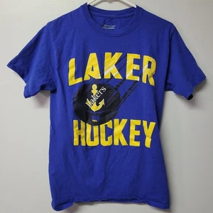 Camiseta Champion Lakers Hockey Gráfico Azul Amarillo Juvenil Talla S - Imagen 1 de 4