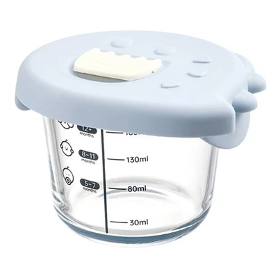 Cuenco de vidrio de dibujos animados de 230 ml contenedor de suplementos alimenticios para niños con dinosaurio de silicona  Foto 1 de 4