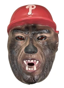 Vintage Philadelphia Phillies Randy Wolf Plastic SGA Hallween Mask Wolfman - Picture 1 of 5