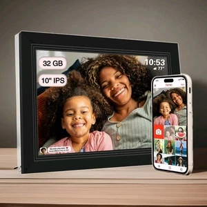 Digitaler Bilderrahmen, FRAMEO 10,1 Zoll Smart WiFi Digitaler Bilderrahmen mit IPS - Bild 1 von 8