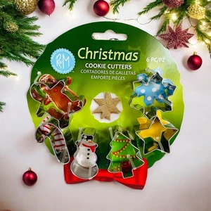 NEW Mini Holiday Christmas Tree Snowflake Snowman Star Cookie Cutters Kitchen - Picture 1 of 2