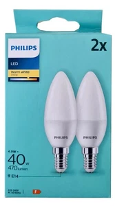 PHILIPS 2er Pack LED Leuchtmittel E14 40W Lampen Leuchten 470lumen NEU - Bild 1 von 1