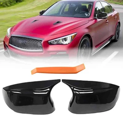 Gloss Black for Infiniti Q50 Q60 Q70 2015-2021 M Style Side Mirror Cover Cap - Изображение 1 из 4