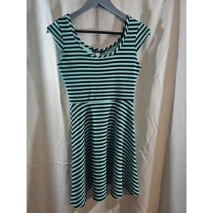 Myth Dress Striped Mint Green and Black size Small - Picture 1 of 4
