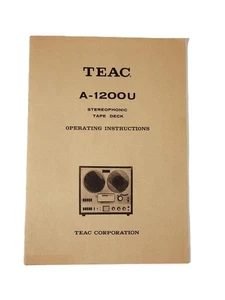 Folleto de instrucciones de funcionamiento TEAC A-1200U carrete a carrete cubierta de cinta estereofónica - Imagen 1 de 5