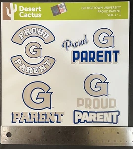 Hoja de pegatinas de vinilo Desert Cactus Georgetown University Proud Parent - Imagen 1 de 1