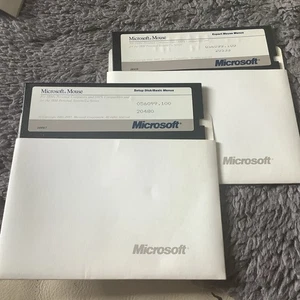 Vintage Microsoft IBM Computer Disks For Mouse Set Up Basics & Expert Menu 80’s - Picture 1 of 3