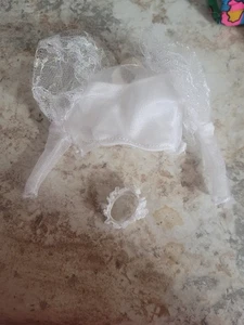 1989 Boda Fantasía Barbie Accesorios Mattel Top Camisa y Liguero Solo - Imagen 1 de 4