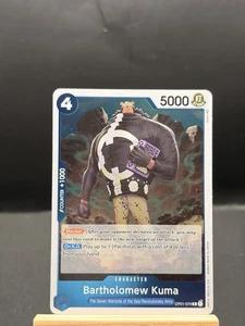 Bartholomew Kuma Holo Raro Op01-074 Inglés Una Pieza Romance Dawn Casi Nuevo - Imagen 1 de 8