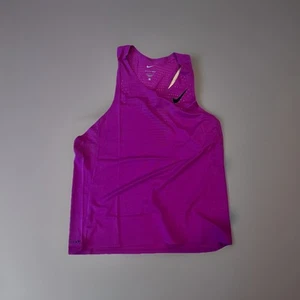 Nike Running Shirt Aeroswift Dri-Fit ADV Pink FN4231-518 Mens L 07 - Picture 1 of 6