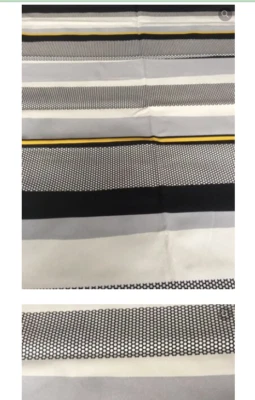 Vintage-2013- Ikea Tela Ikea Negra, Amarilla y Blanca, Algodón 59" x 66" plus  Foto 1 de 4