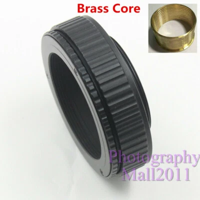 Brass M42 to M39 17mm-31mm Adjustable Focus Helicoid Adapter Macro Mount Tube - Image 1 of 4