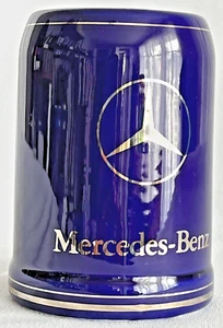 🍒 Vintage Mercedes Benz Logo Cobalt Blue Heavy Mug Silver Coffee Beer Tea 🍒 - Picture 1 of 8