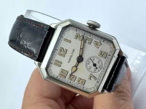 Rare 1929 HAMILTON Manual Wind 987 ORIGINAL DIAL 14K WHITE GOLD FILLED SERVICED - Picture 1 of 18