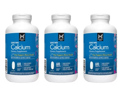 Member's Mark Calcium With Vitamin D3 Tablets, 600 Ct, Pack of 3 - Imagem 1 de 4