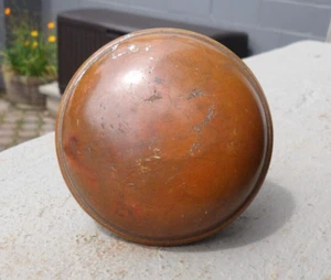 Vintage antike 2 1/4" glatte messingfarbene Türklinke - Bild 1 von 4