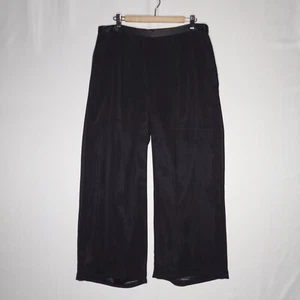 JS Collections Wide Leg Pants Womens 16 Black Sheer Chiffon Lined Side-Zip Party - Picture 1 of 10