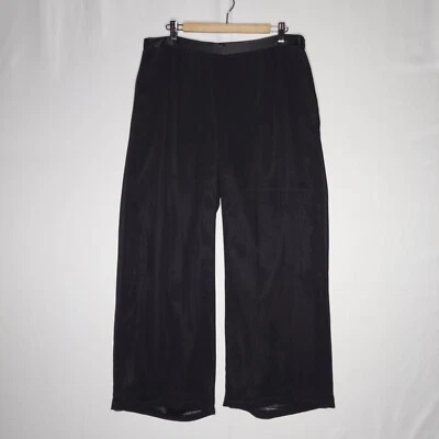 Pantalones de pierna ancha JS Collections para mujer 16 negros de gasa transparente cremallera lateral vacaciones Foto 1 de 4