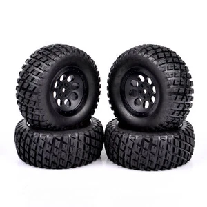 4Pcs Short Course Car 12mm Hex Tires & Wheel For RC 1:10 HPI Truck - Picture 1 of 7