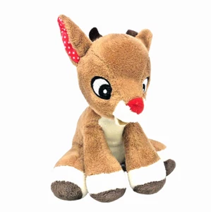 Rudolph das Rentier mit der roten Nase Baby Rassel 6 Zoll Plüschtier Stofftier Spielzeug - Bild 1 von 11