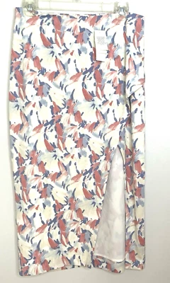 NUEVO CON ETIQUETAS Abercrombie & Fitch Acuarela Maxi Falda Floral Envoltura Talla Mediana Foto 1 de 4