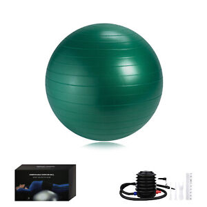 17"-36" Yoga Ball Exercise Anti Burst Fitness Balance Workout Stability W Pump
